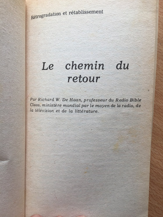 Le plan de Dieu et vous ET le chemin du retour