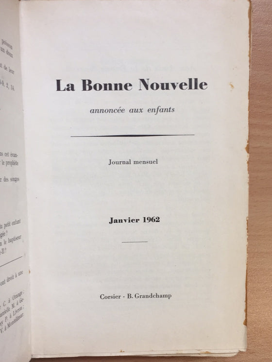 La Bonne Nouvelle annoncée aux enfants 1962