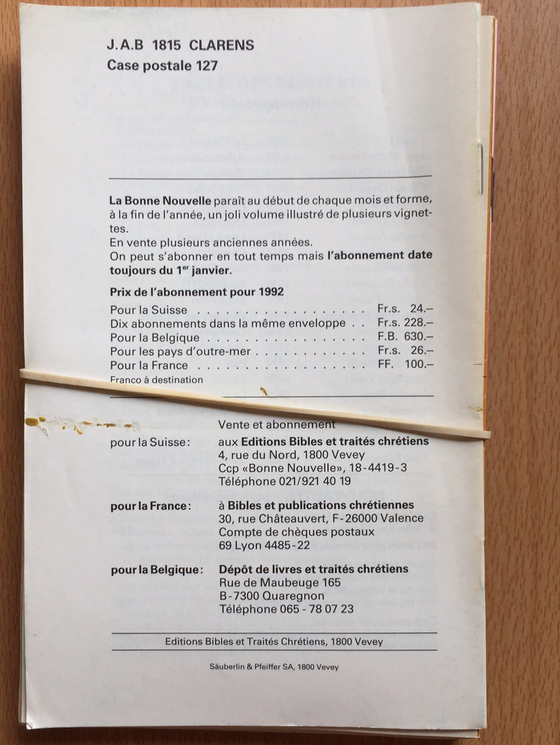 La Bonne Nouvelle annoncée aux enfants 1991