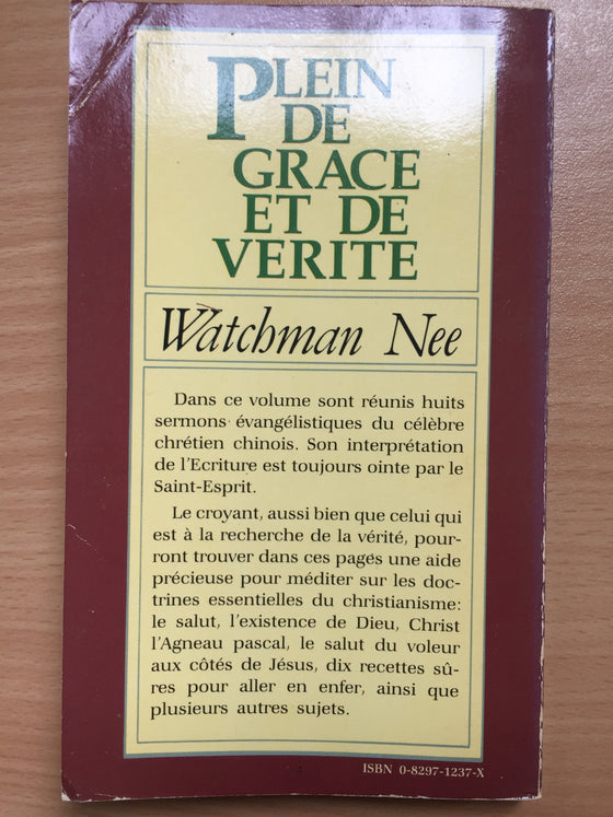 Plein de grâce et de vérité