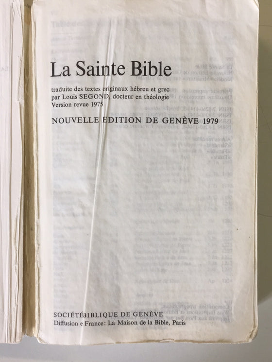 La Sainte Bible