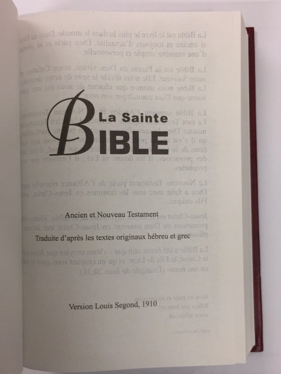 La Sainte Bible - Louis segond 1910