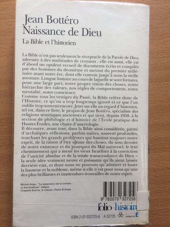 Naissance de Dieu, La Bible et l’historien