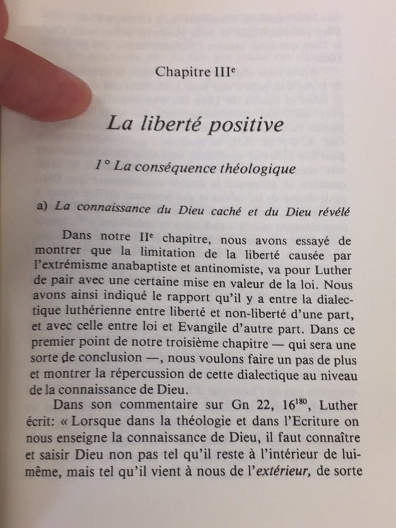 La notion de liberté chez Luther