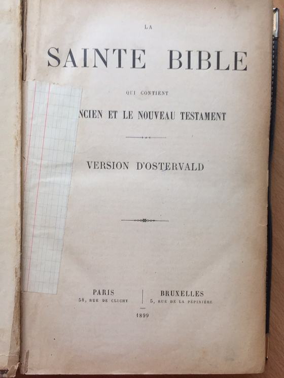 La Sainte Bible 1899