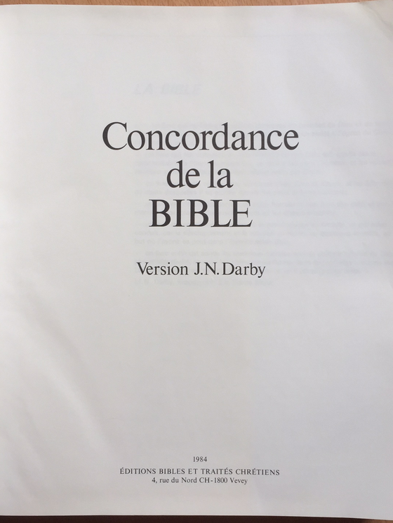 Concordance de la Bible Darby