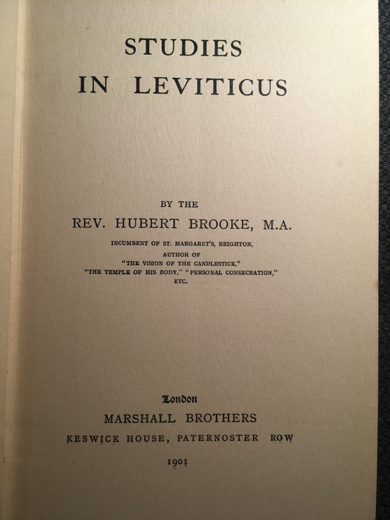Studies in Leviticus - ChezCarpus.com