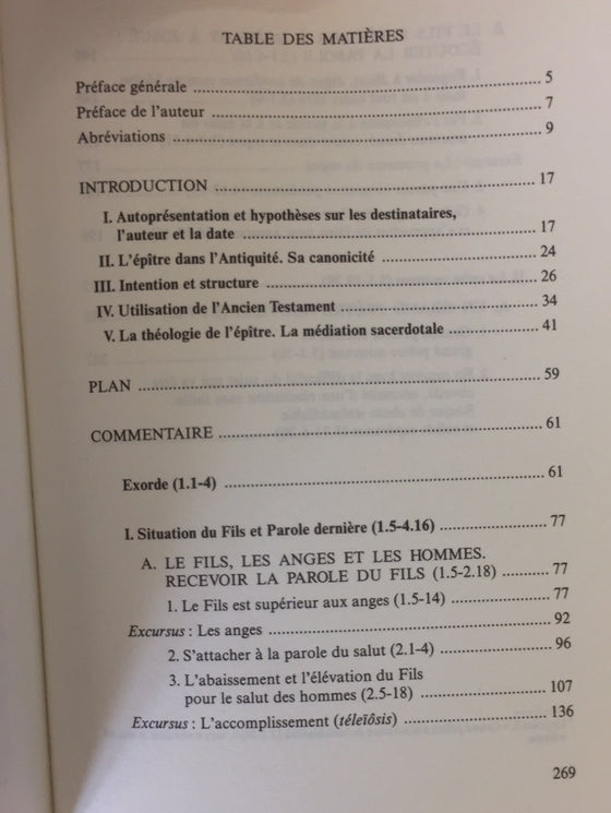 L'épître aux Hebreux Tome 1 - Samuel Benetreau