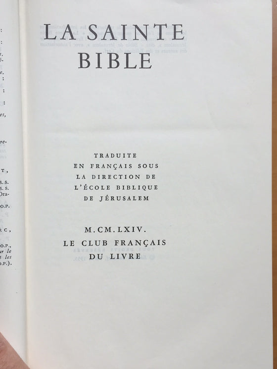 La Sainte Bible (Genèse aux Maccabées) (catholique)