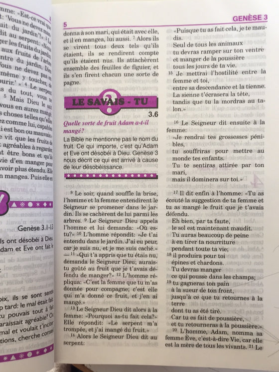 La Bible de l´aventure [français courant] Violette rigide