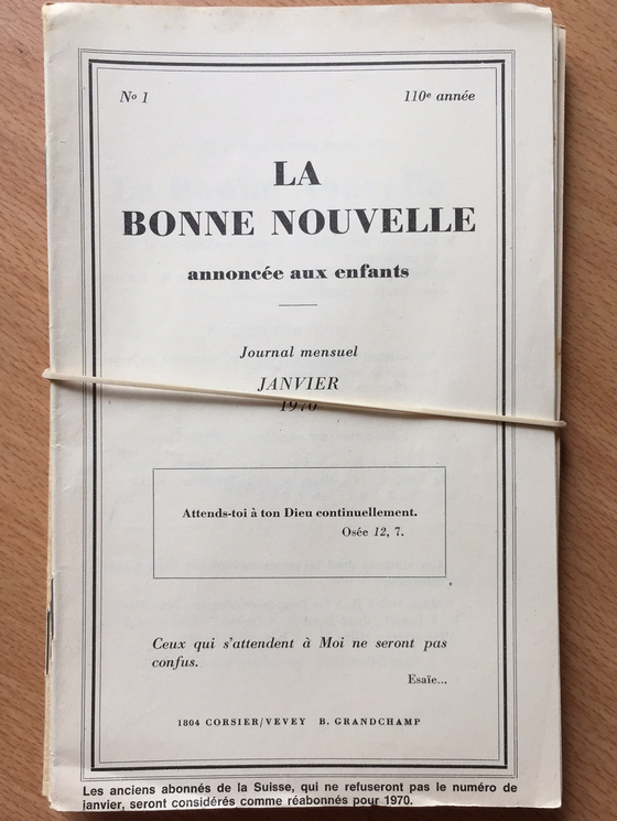 La Bonne Nouvelle annoncée aux enfants 1970