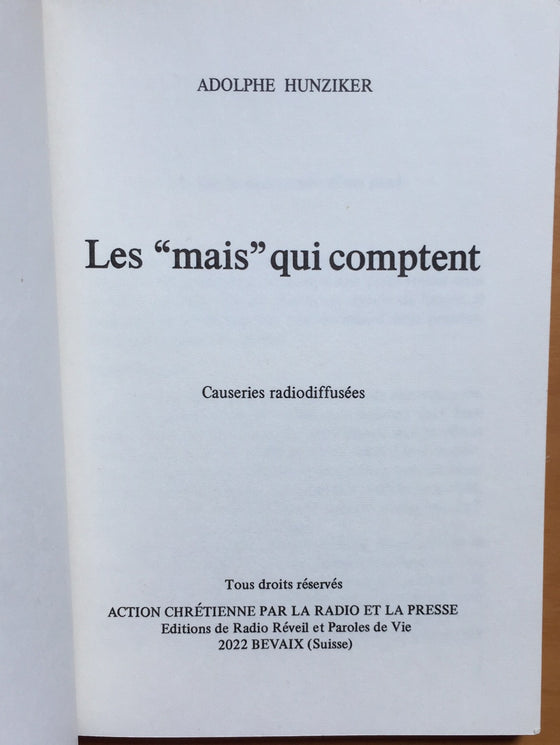 Les « mais » qui comptent