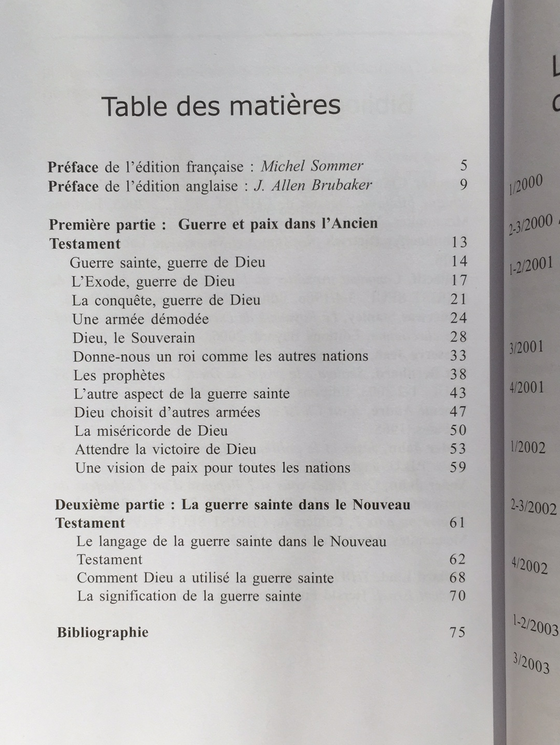 Quand Dieu combat...guerre et paix dans l’Ancien Testament -Les dossiers de Christ Seul vol.2-2007