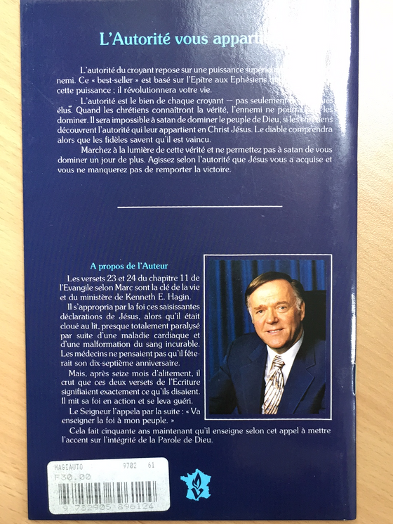 L’autorité du croyant (retiré des ventes)