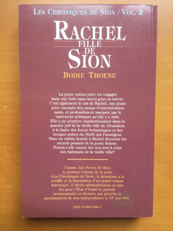 Rachel Fille de Sion : les chroniques de Sion vol.2