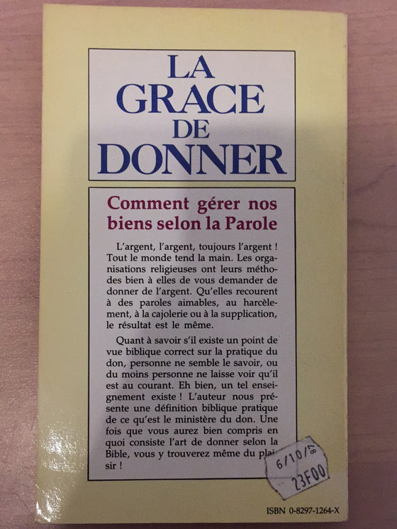 La grâce de donner