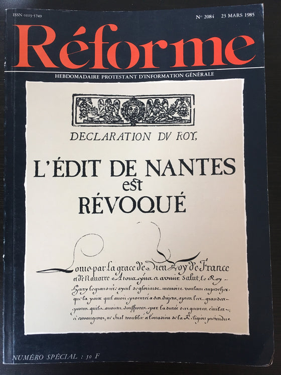 Réforme: L’Édit de Nantes est révoqué - ChezCarpus.com