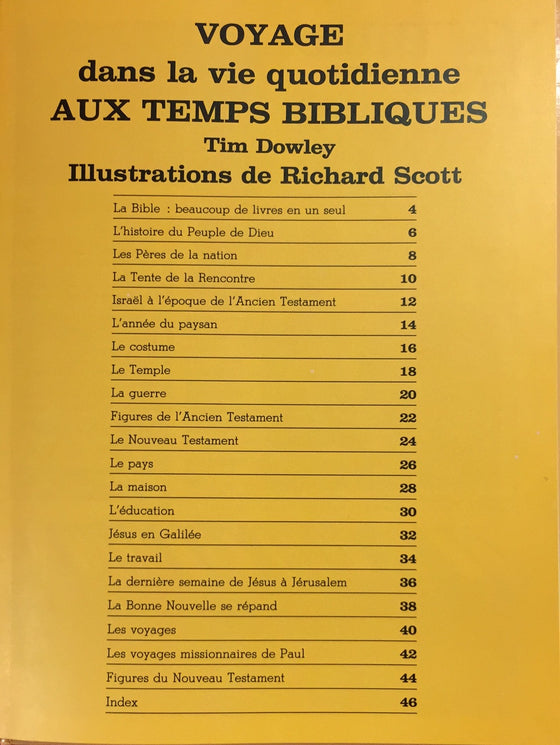 Voyage dans la vie quotidienne aux temps biblique