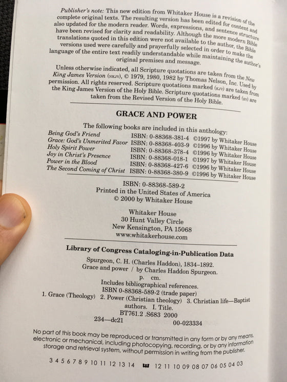 Grace & Power (600 pages de prédications de Charles Spurgeon) - ChezCarpus.com