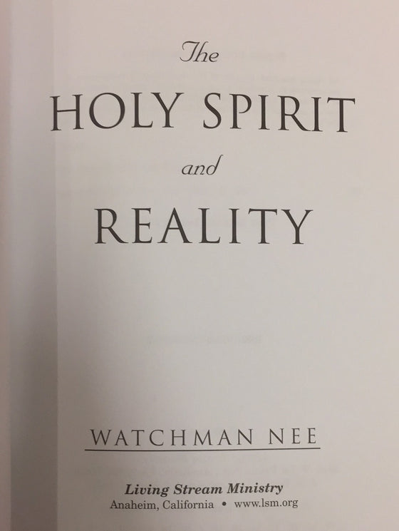 The Holy Spirit and reality