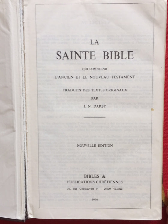 La Sainte Bible