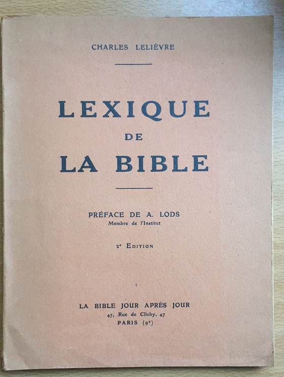 Lexique de la Bible