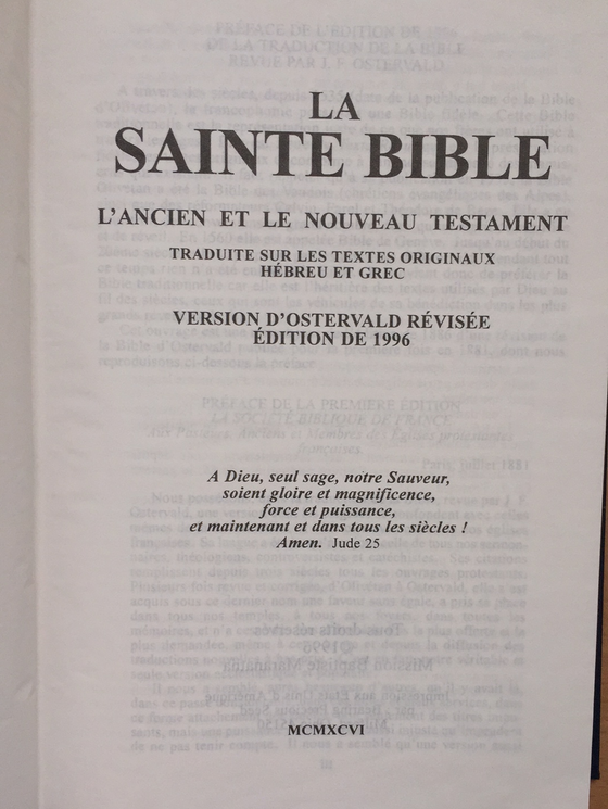 La Sainte Bible