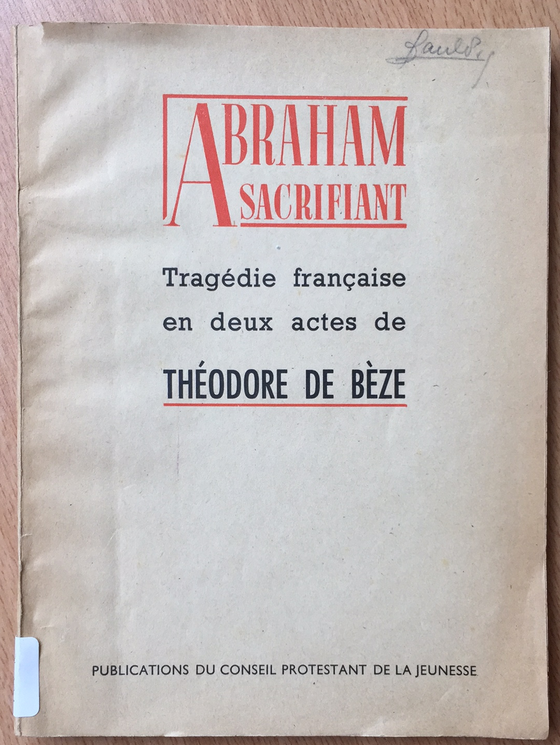 Théodore de Bèze - le Sacrifice d'Abraham