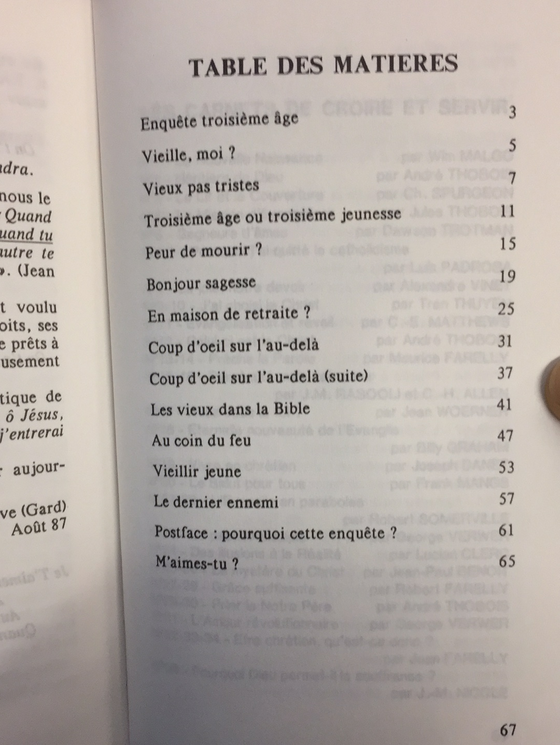 Face à l’avenir, le troisième âge 90-91 Les carnets de croire et servir