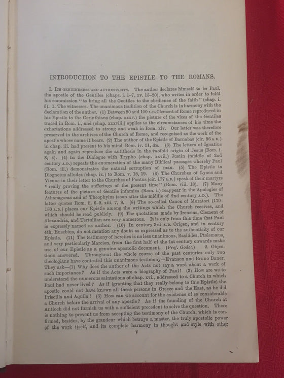 The Biblical Illustrator Romans vol. I Ch. I - VIII