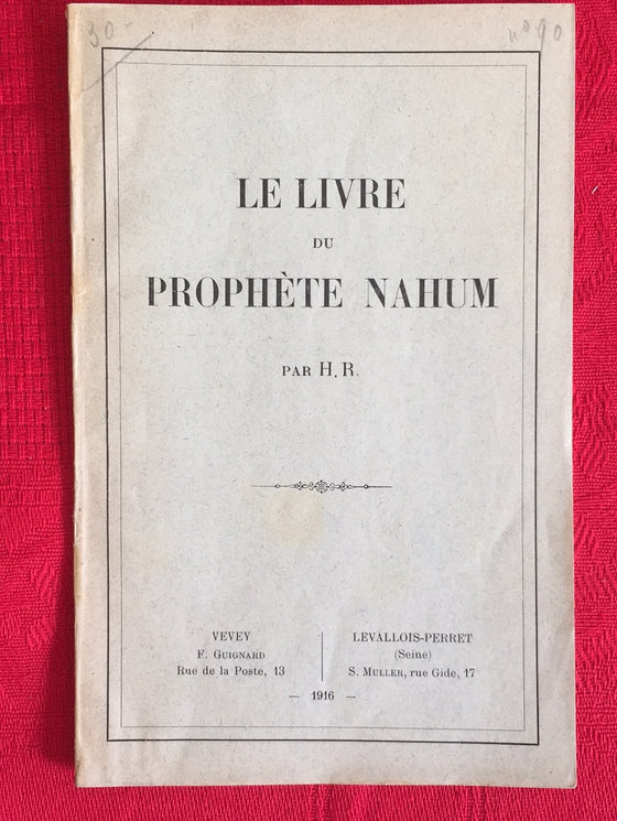 Le livre du prophète Nahum