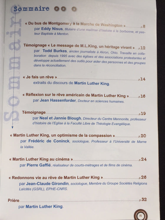 Le rêve d'humanité de Martin Luther King