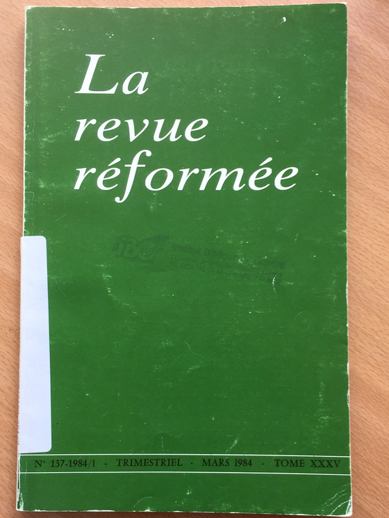 La revue réformée #137 1984/1