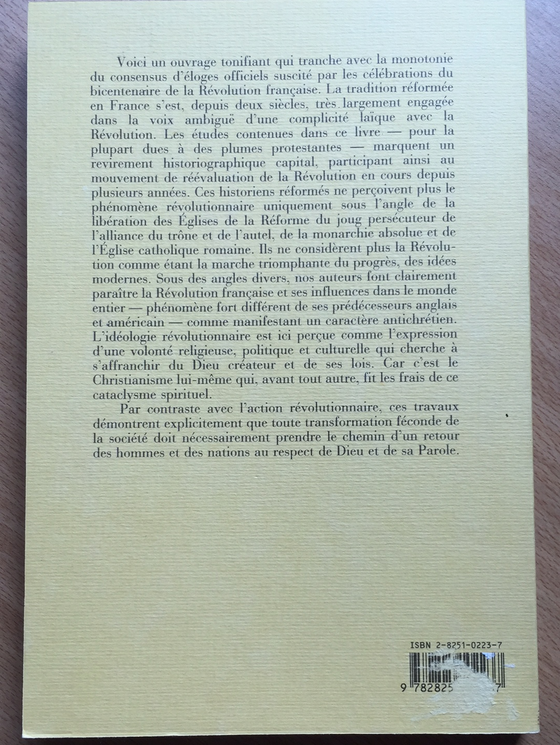 Révolution et Christianisme, Une appréciation Chrétienne de la Révolution Française