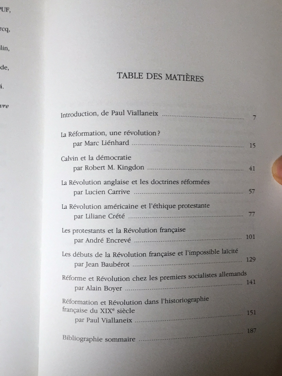 Réforme et révolutions (perspective non-chrétienne)