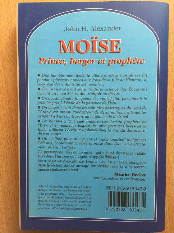 Moïse: Prince, berger et prophète
