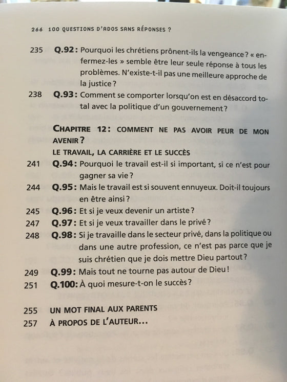 100 questions d’ados sans réponses? - ChezCarpus.com