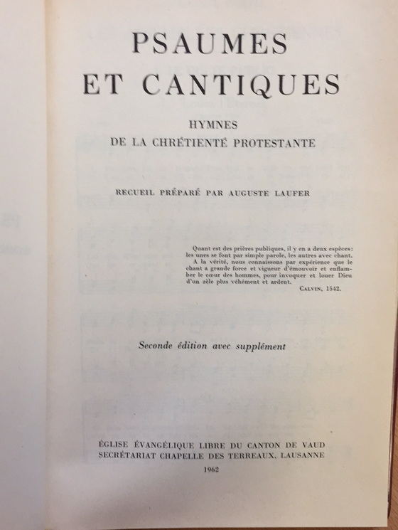 Psaumes et Cantiques