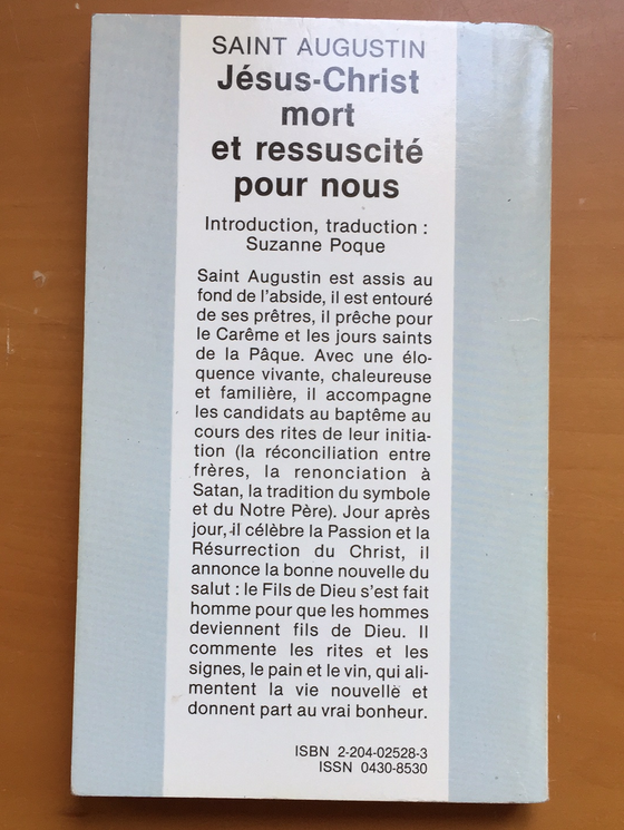Saint Augustin : Jésus Christ mort et ressuscité pour nous