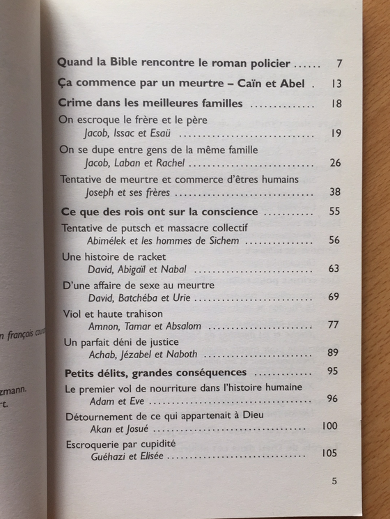 Histoires criminelles de la Bible