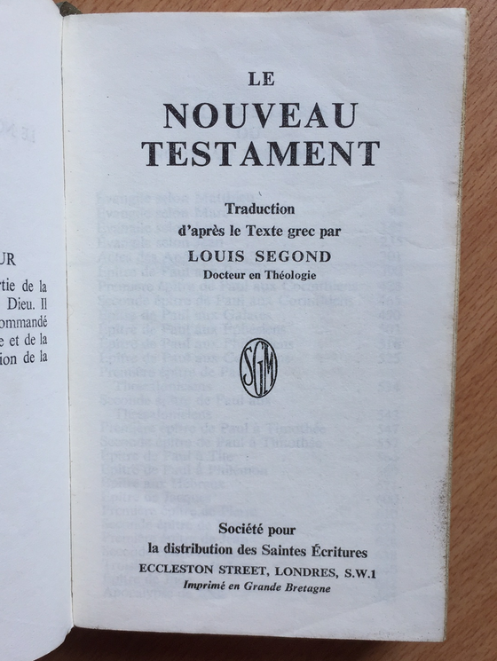 Le Nouveau Testament (poche)