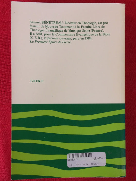 L'épître aux Hebreux Tome 1 - Samuel Benetreau