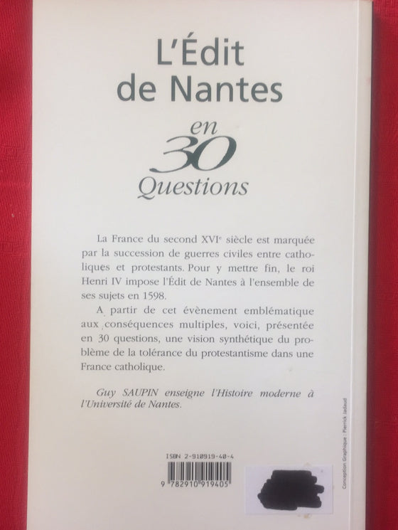 L'Edit de Nantes en 30 questions