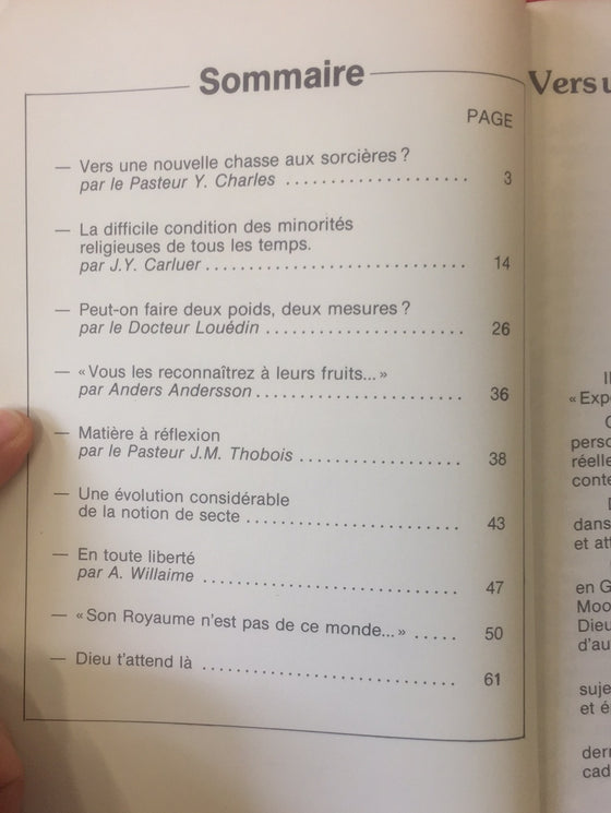 Document Expériences n.51 Sectes...Religions...vers une nouvelle chasse aux sorcières ?