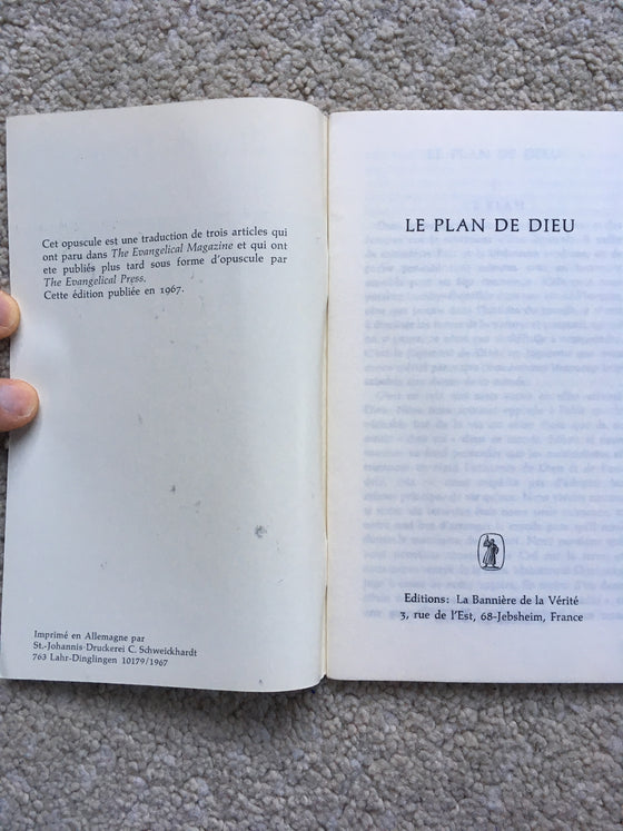 Le Plan de Dieu: une brochure rare!
