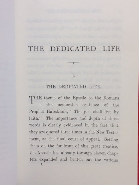 The Dedicated Life: Studies in Romans