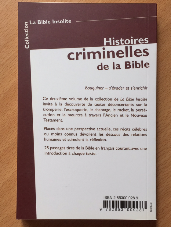 Histoires criminelles de la Bible