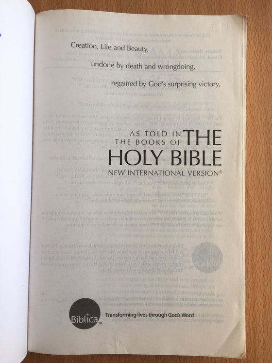 Gods word : The holy Bible (NIV)