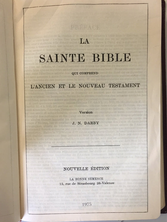 La Sainte Bible