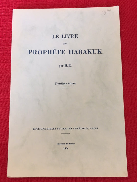 Le livre du prophète Habakuk